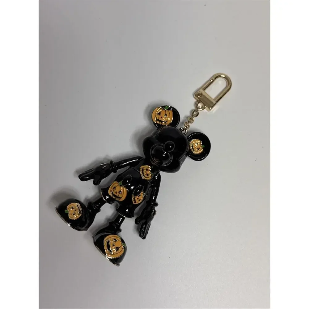 Disney Mickey‎ Mouse Black Orange Jack-O-Lanterns Keychain Charm Baublebar NIB - Picture 4 of 5